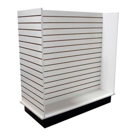 Windmill Slatwall Products Slatwall H Display Fixture-White with Casters RTA-DS-H-White